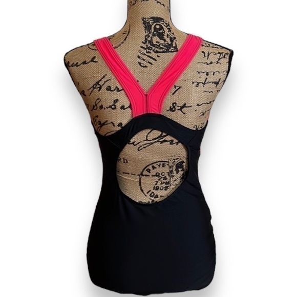 MyCharmo 50 UPF One Piece Bathing Suit Black and Pink Women’s Size M NWT! - Picture 4 of 9